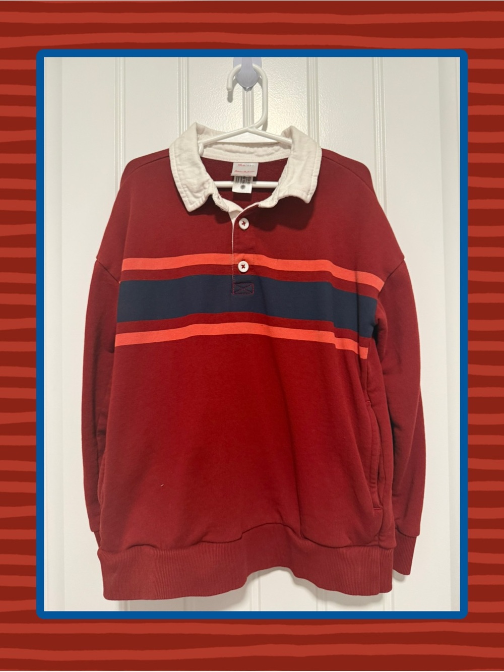 Hanna Andersson Pocketed Collar Shirt size 6-7 [120cm]